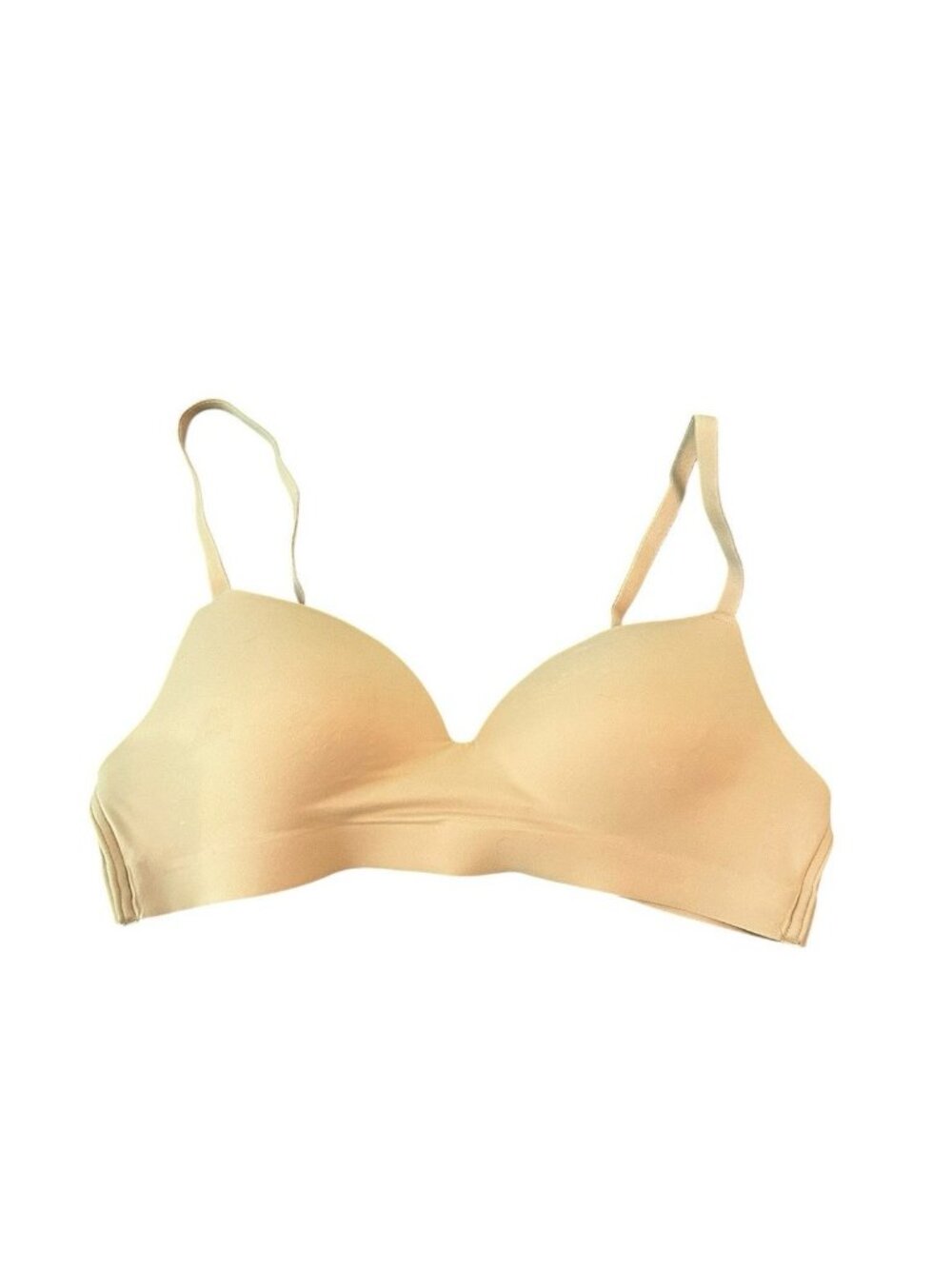 Soma Enbliss Wireless Bra 36A Tan Lined Molded Cup Adjustable Strap Comfort Nude